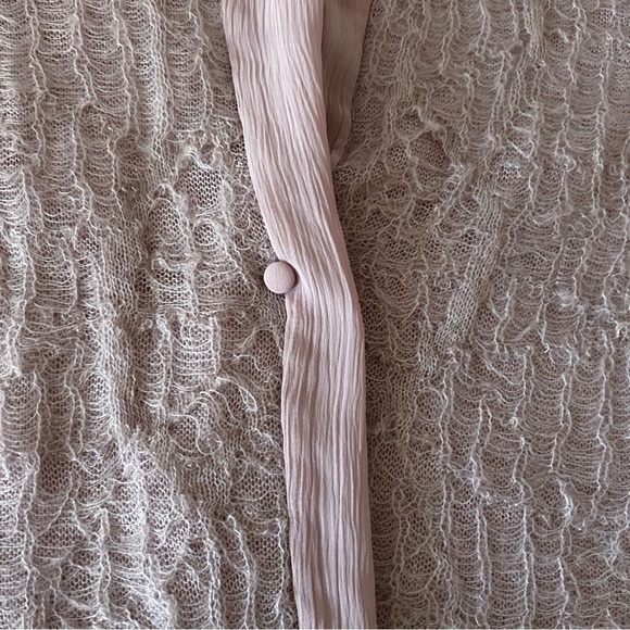 ANTHROPOLOGIE SLEEPING on SNOW Lilac Mohair Blend Slotted Cardigan Jacket - Picture 4 of 8